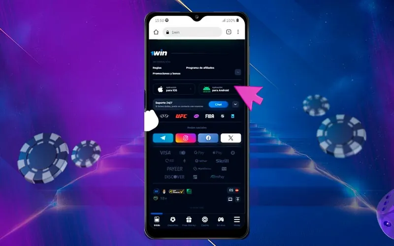 Botones de descarga y descarga