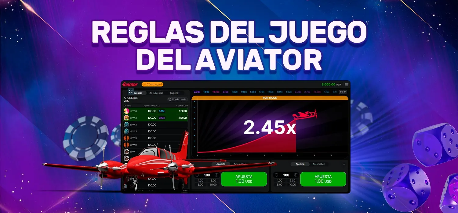Reglas para jugar Aviator