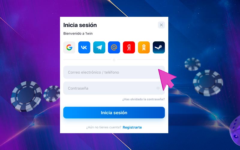 Ingresando los datos requeridos