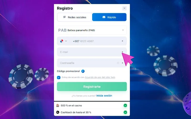 Registro rápido