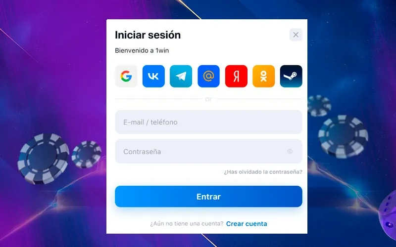 Registro a través de redes sociales