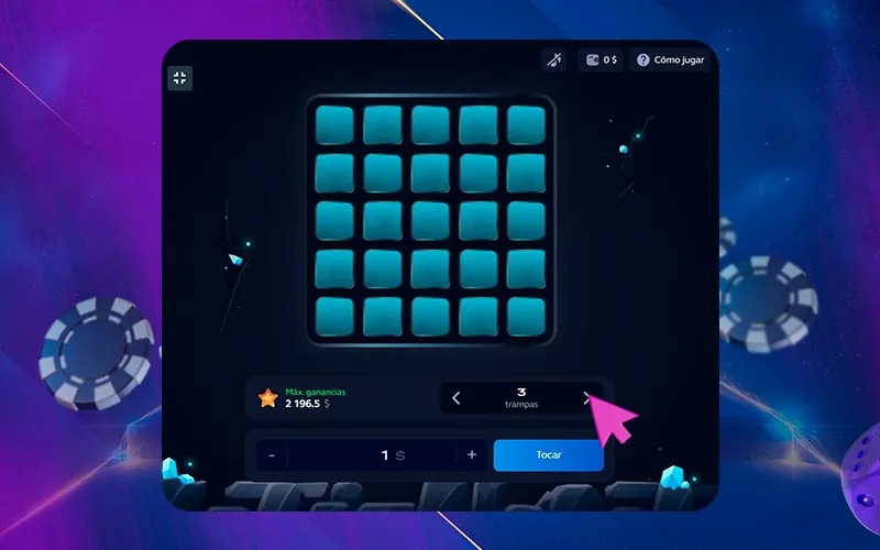 Seleccione el n&uacute;mero de minas